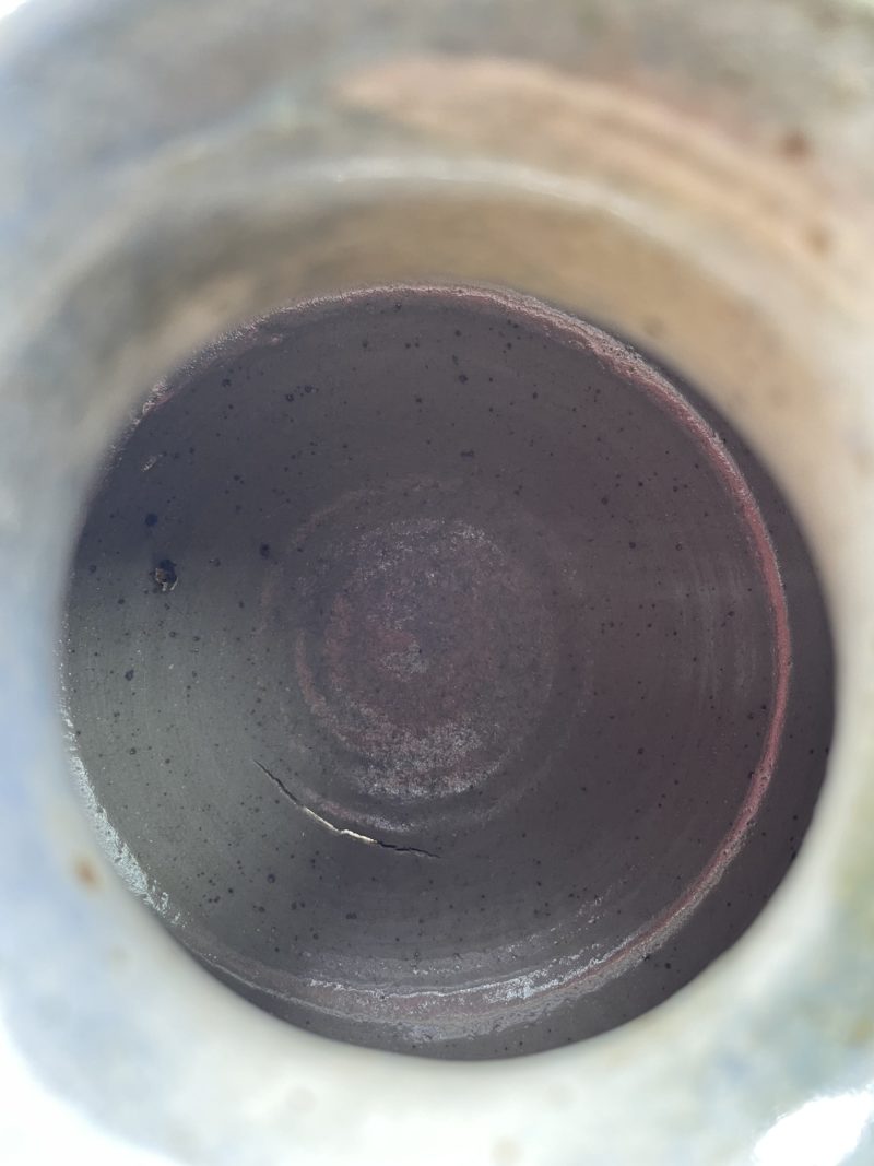 Grande cruche en grès vernissée bleue – Image 3