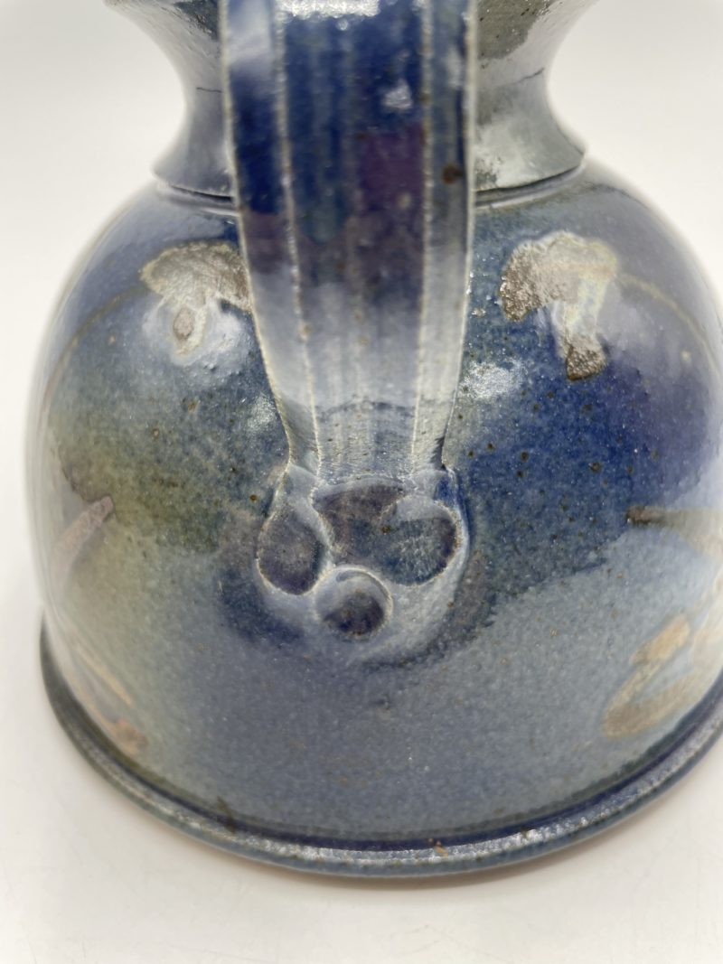 Grande cruche en grès vernissée bleue – Image 6