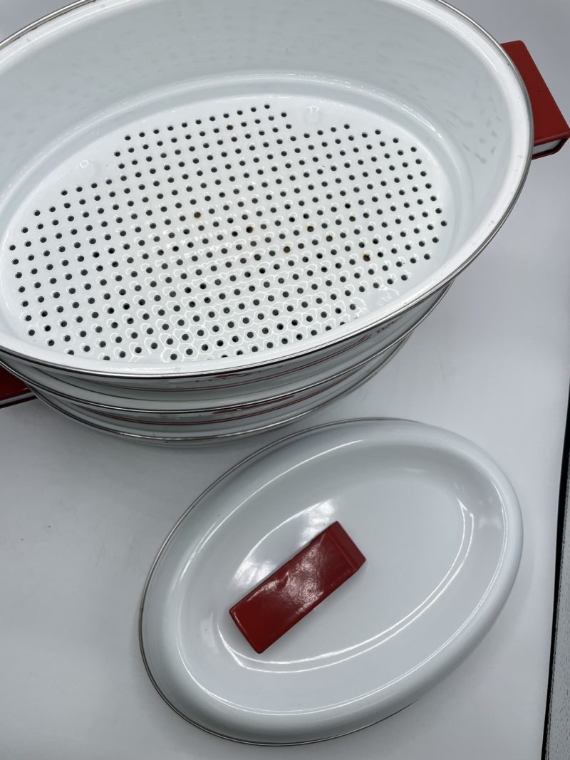 Le Cuisine vapeur Tournus vintage metal émaillé – Image 4