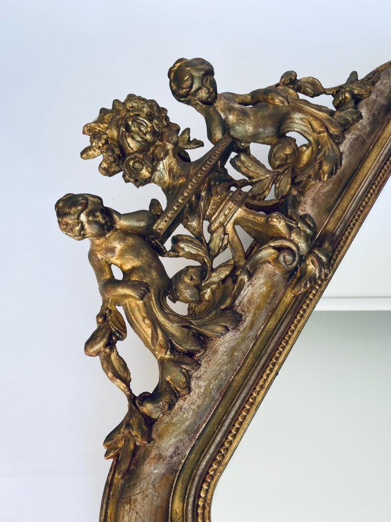 Grand miroir à poser vintage style baroque – Image 4