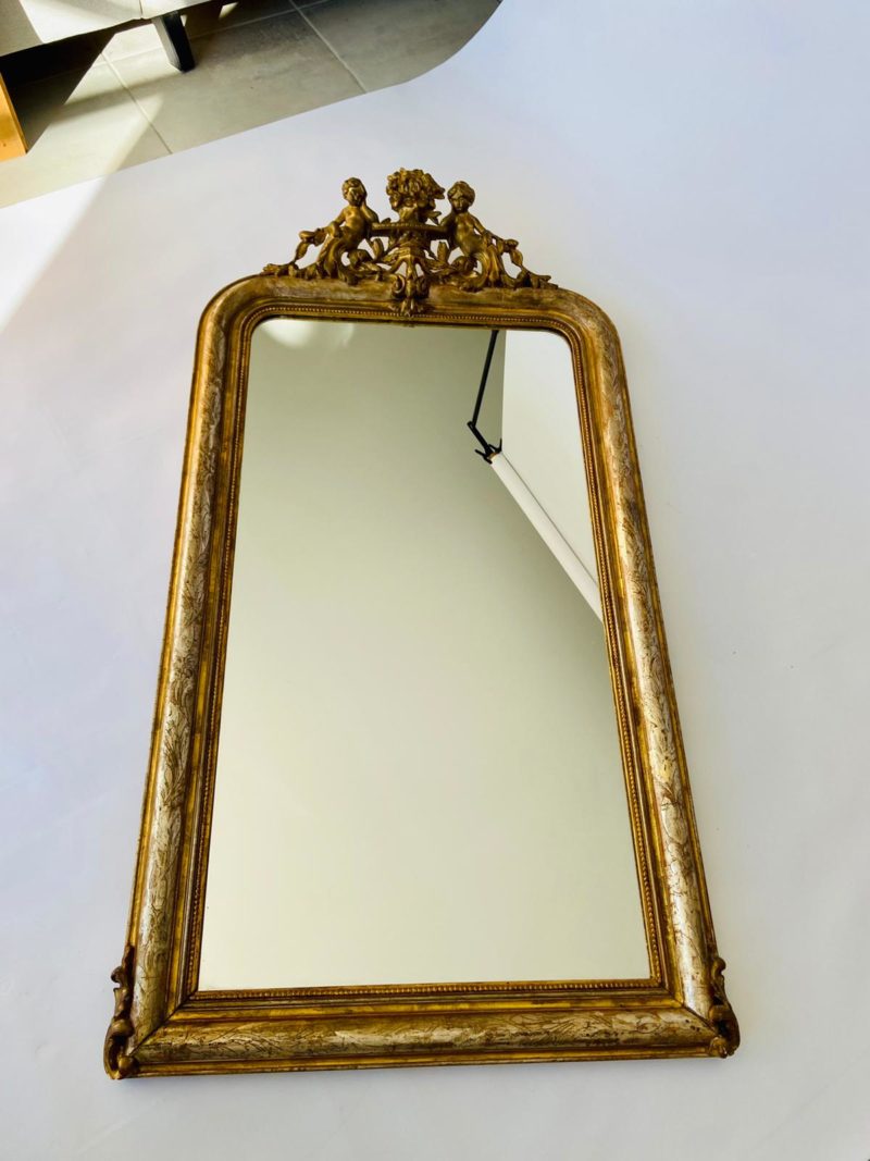 Grand miroir à poser vintage style baroque – Image 3