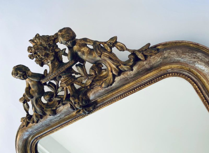 Grand miroir à poser vintage style baroque – Image 2