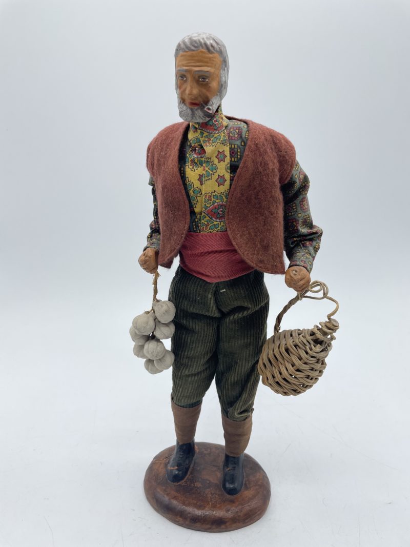 Duo de grands santons de collection Chave Aubagne Bartoumieu et la femme à la poule – Image 9
