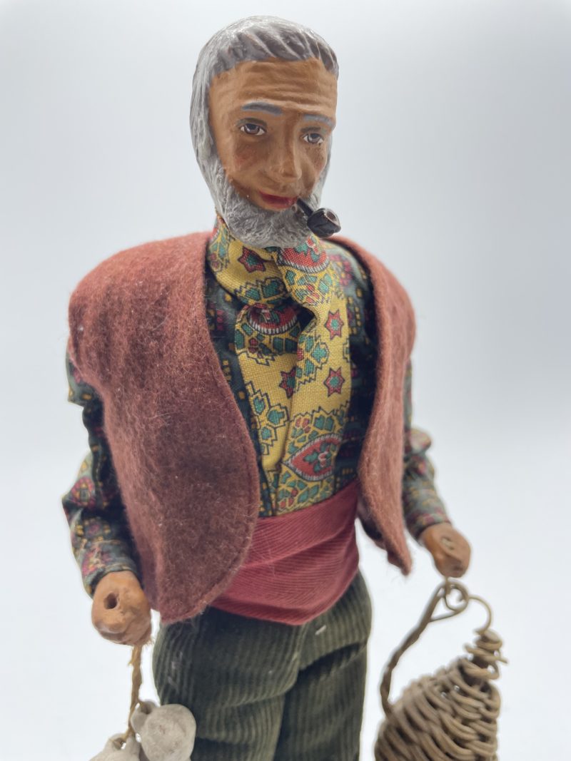 Duo de grands santons de collection Chave Aubagne Bartoumieu et la femme à la poule – Image 11