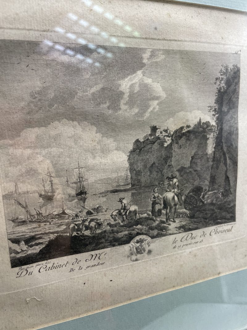 Tableau ancienne gravure 1771  Du Cabinet de Monsieur le Duc de Choiseul – Image 10