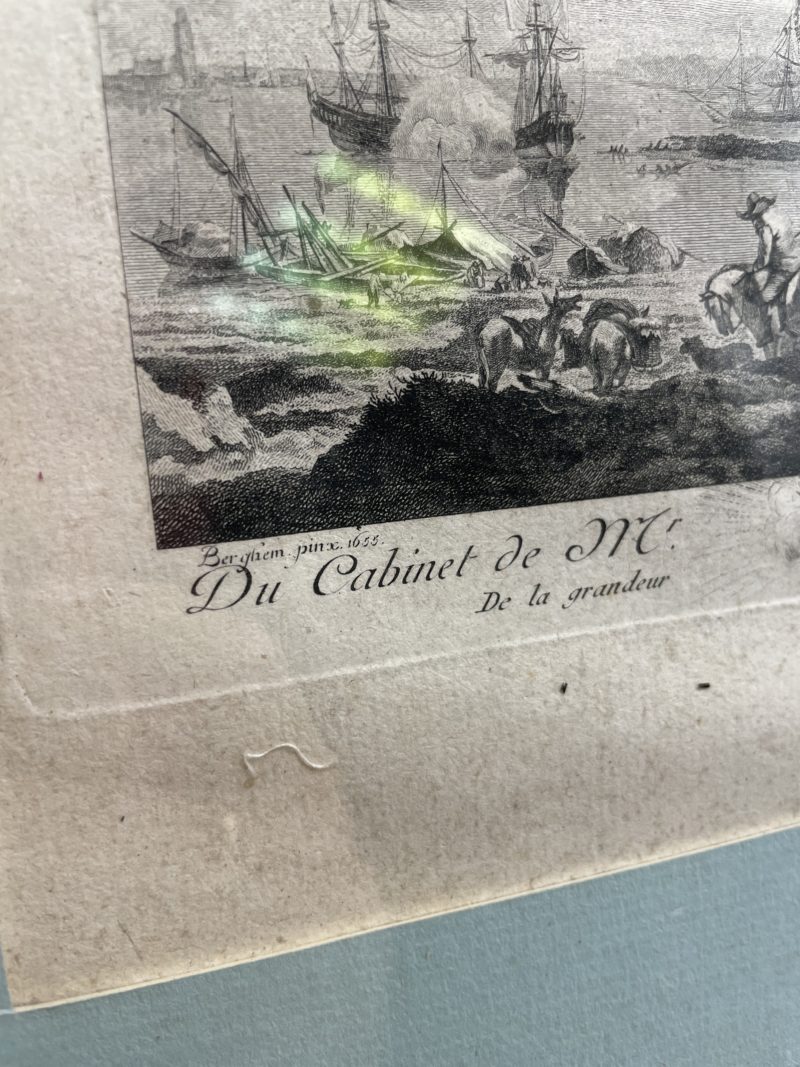 Tableau ancienne gravure 1771  Du Cabinet de Monsieur le Duc de Choiseul – Image 5