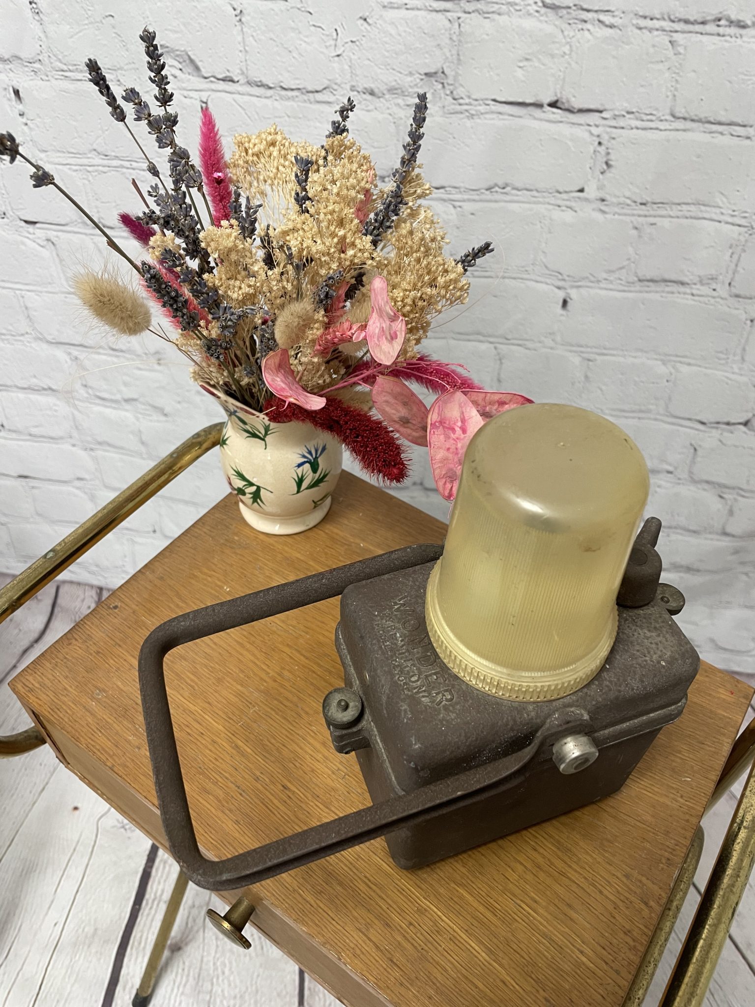 Ancienne Lampe de Poche Wonder En Métal Rouge France Vintage - Collection