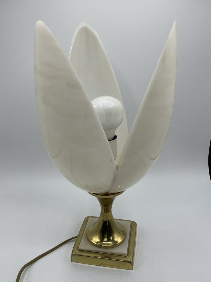 Lampe vintage tulipe en polycarbonate blanc années 70 – Image 8