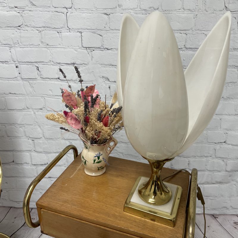 lampe table design vintage tulipe rougier