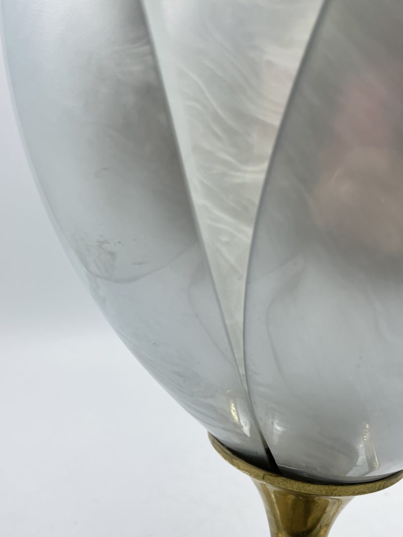 Lampe vintage tulipe en polycarbonate blanc années 70 – Image 2