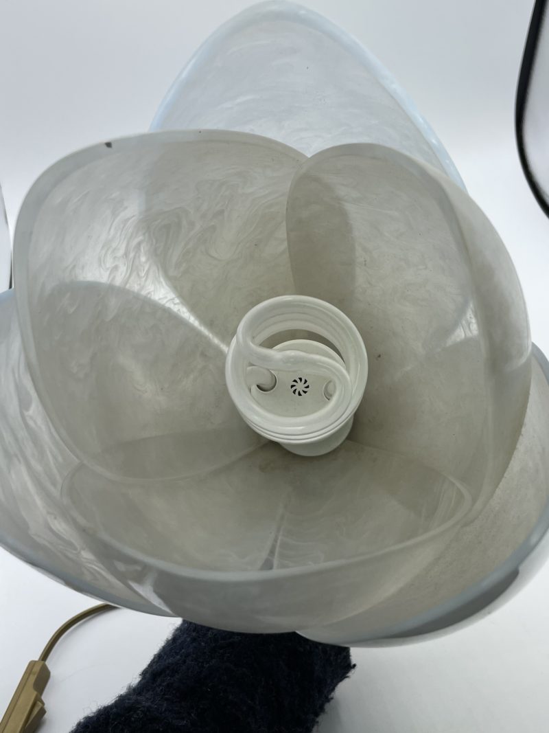 Lampe vintage tulipe en polycarbonate blanc années 70 – Image 3