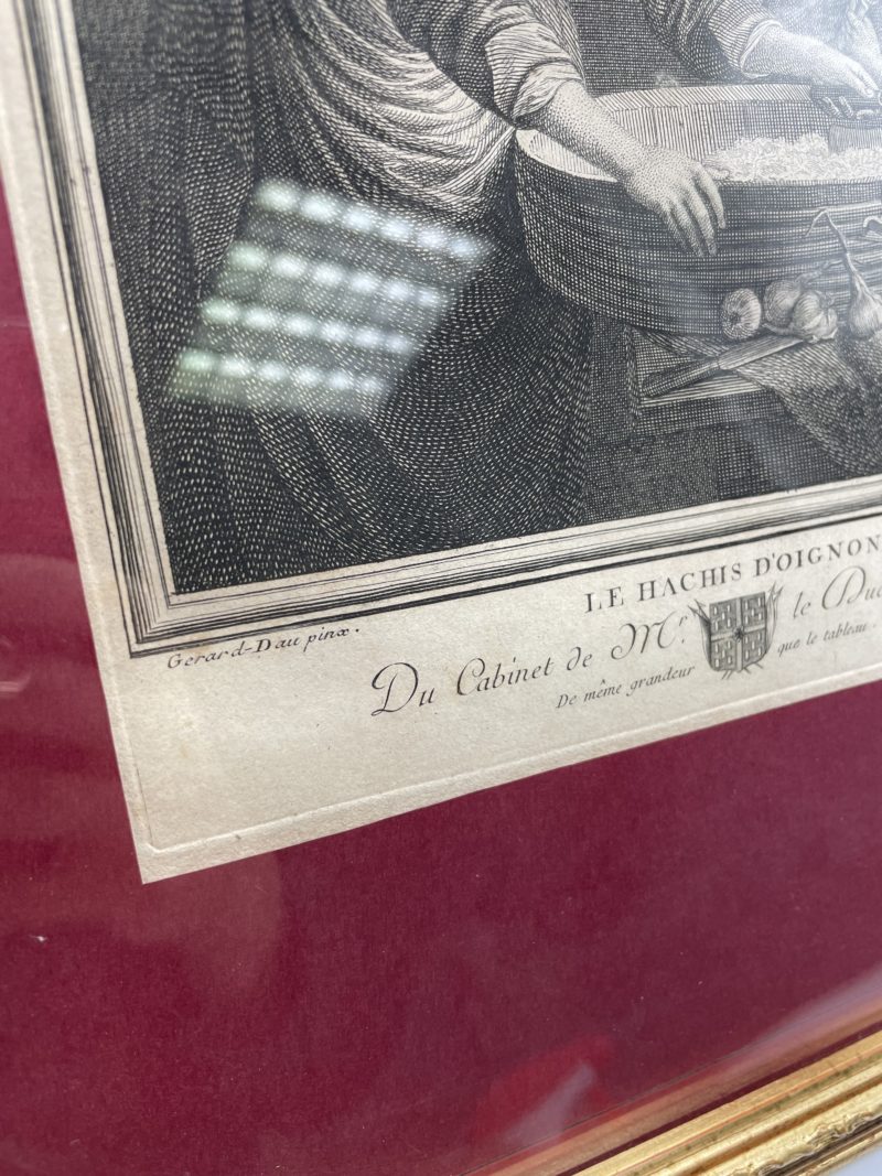 Tableau lithographie Le Hachis d'Oignons vintage Duc de Choiseul – Image 2
