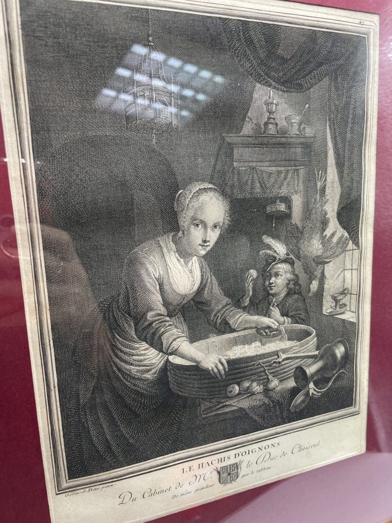 Tableau lithographie Le Hachis d'Oignons vintage Duc de Choiseul – Image 9