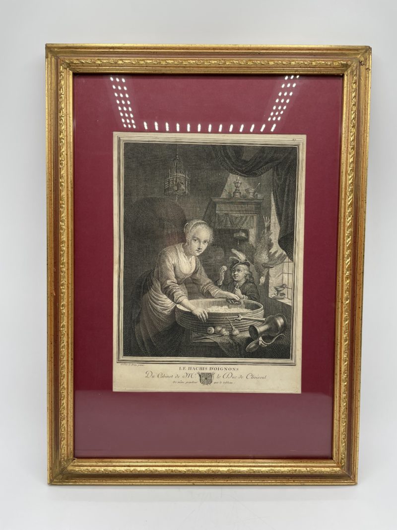 Tableau lithographie Le Hachis d'Oignons vintage Duc de Choiseul – Image 7
