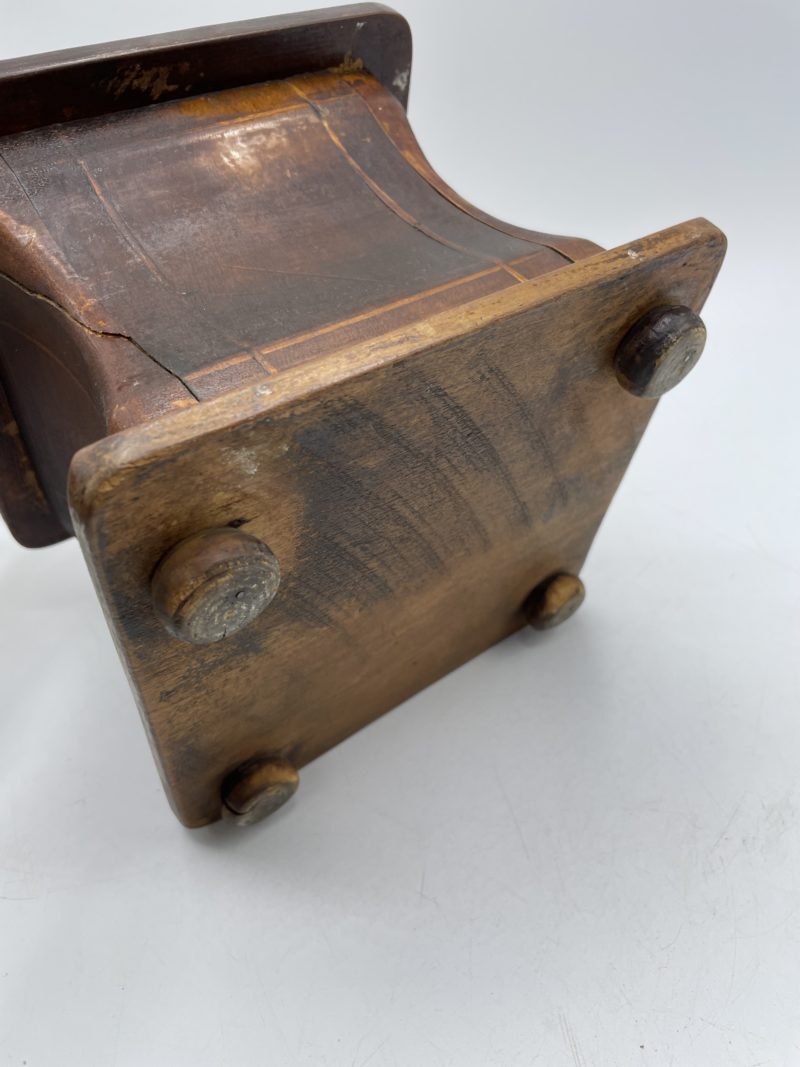 Ancien grand moulin à café 19ème en bois et en bronze – Image 3