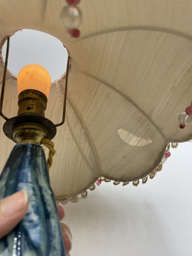 Pied de lampe vintage en porcelaine de Limoges Lémovices – Image 8