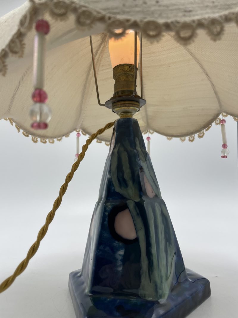 Pied de lampe vintage en porcelaine de Limoges Lémovices – Image 5