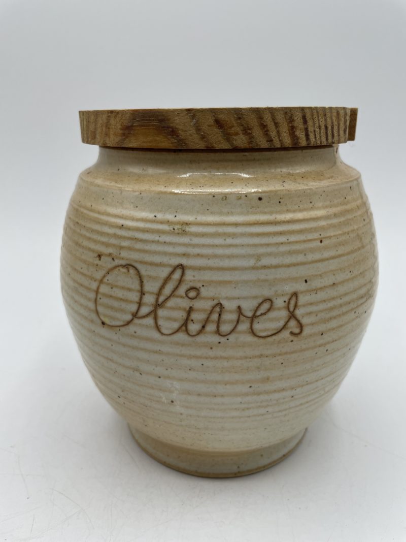Duo bocaux et pots en grès vintage à olives et cornichons – Image 2