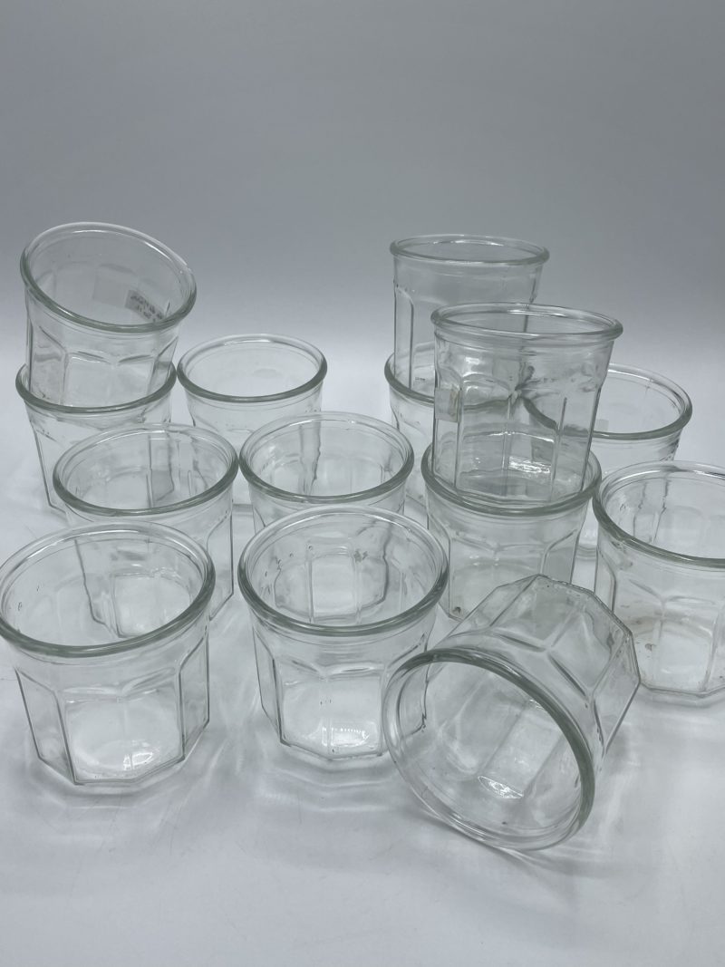 Ancien pot à confiture en verre à facettes 500mL numérotés – Image 4