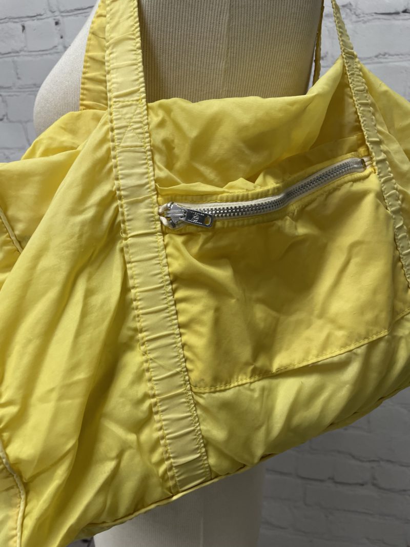 Sac vintage parachute jaune années 80 – Image 4