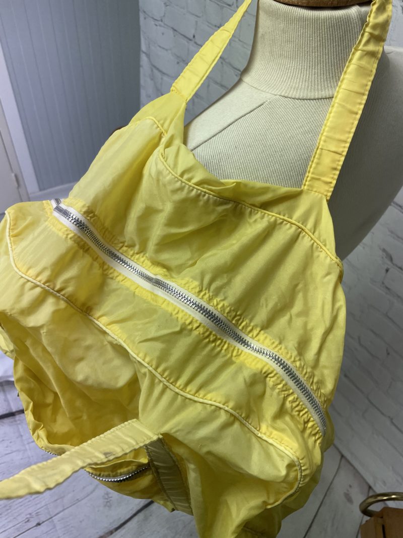 Sac vintage parachute jaune années 80 – Image 3