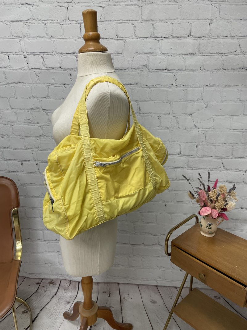 sac parachute jaune vintage