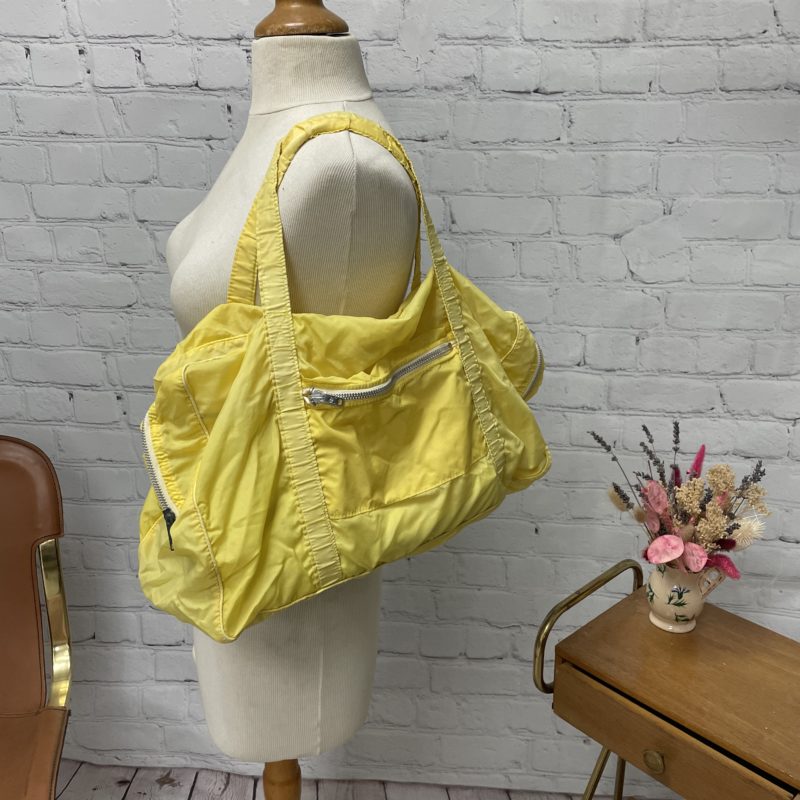 sac parachute jaune vintage