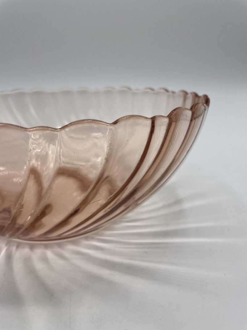 Saladier vintage en verre Rosaline Arcoroc france – Image 7