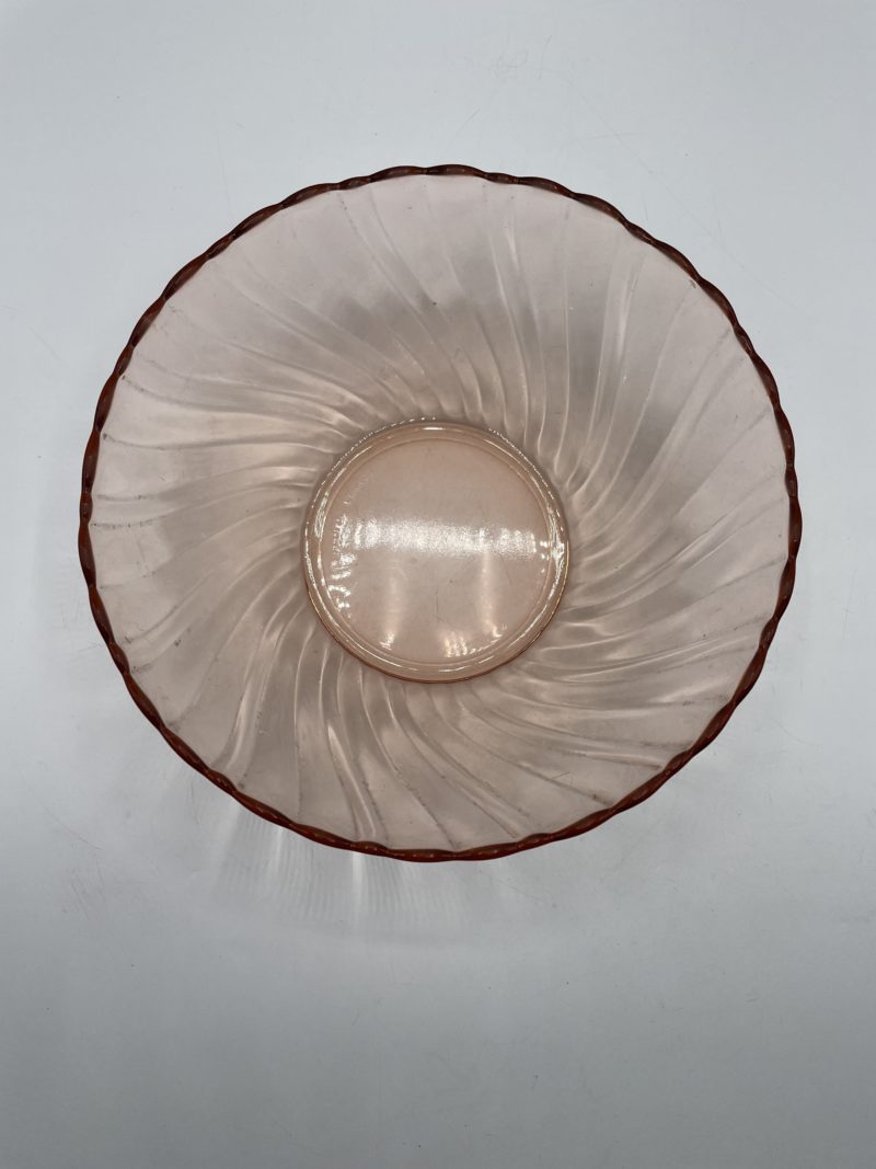 Saladier vintage en verre Rosaline Arcoroc france – Image 3