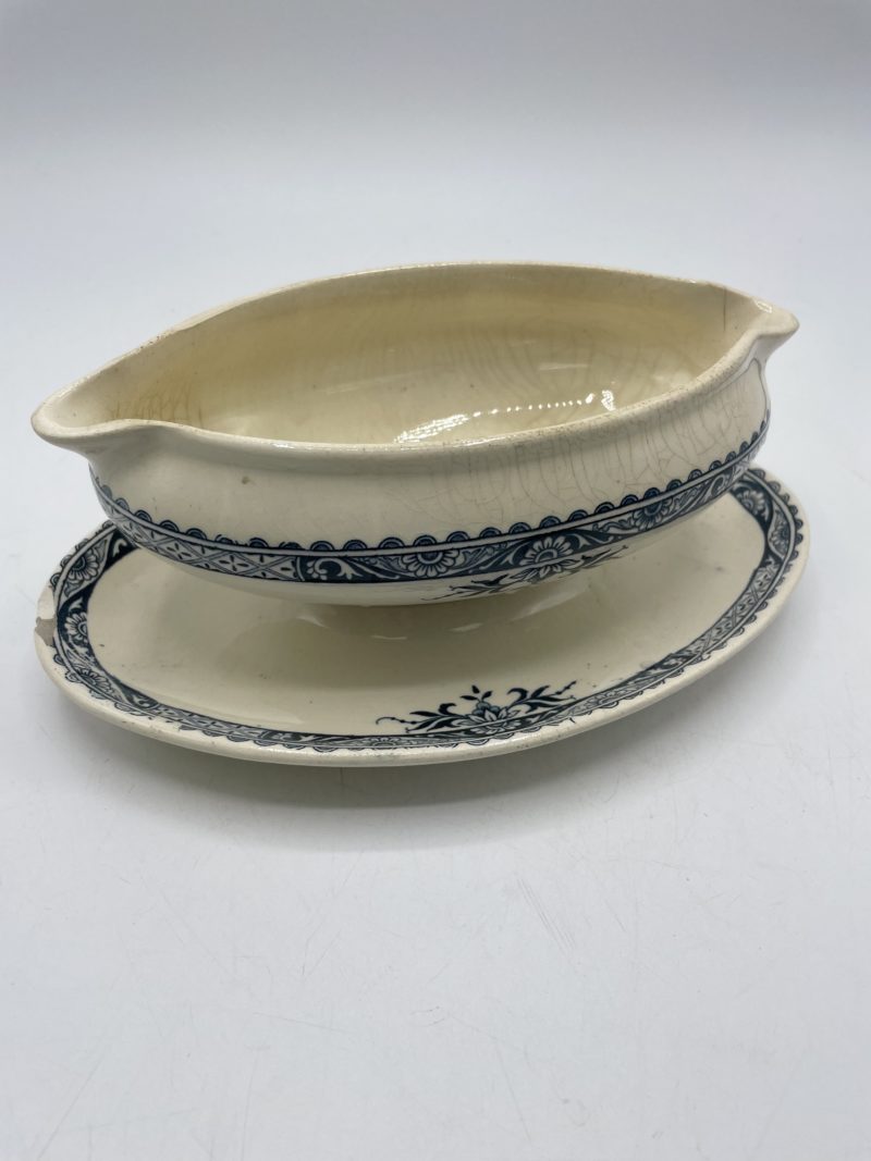 Duo de saucières vintage Longchamp et Guadeloupe bleues – Image 6