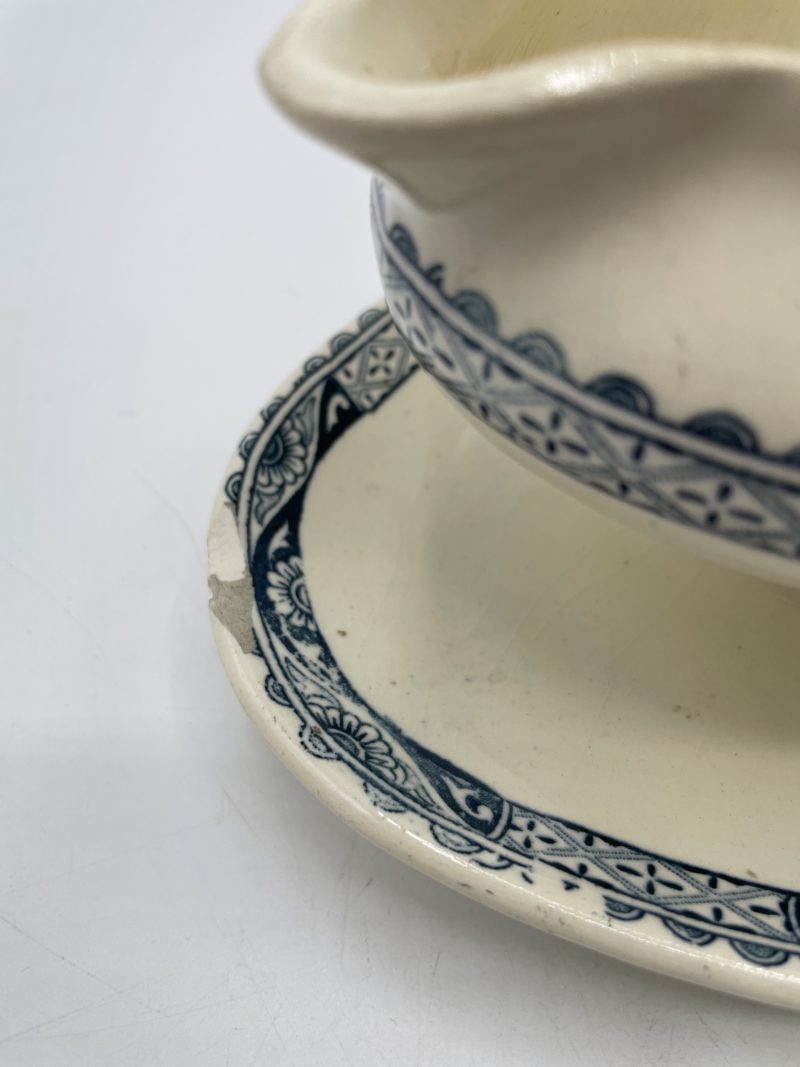 Duo de saucières vintage Longchamp et Guadeloupe bleues – Image 3