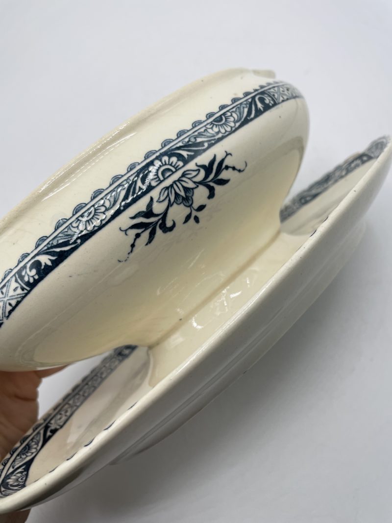 Duo de saucières vintage Longchamp et Guadeloupe bleues – Image 4