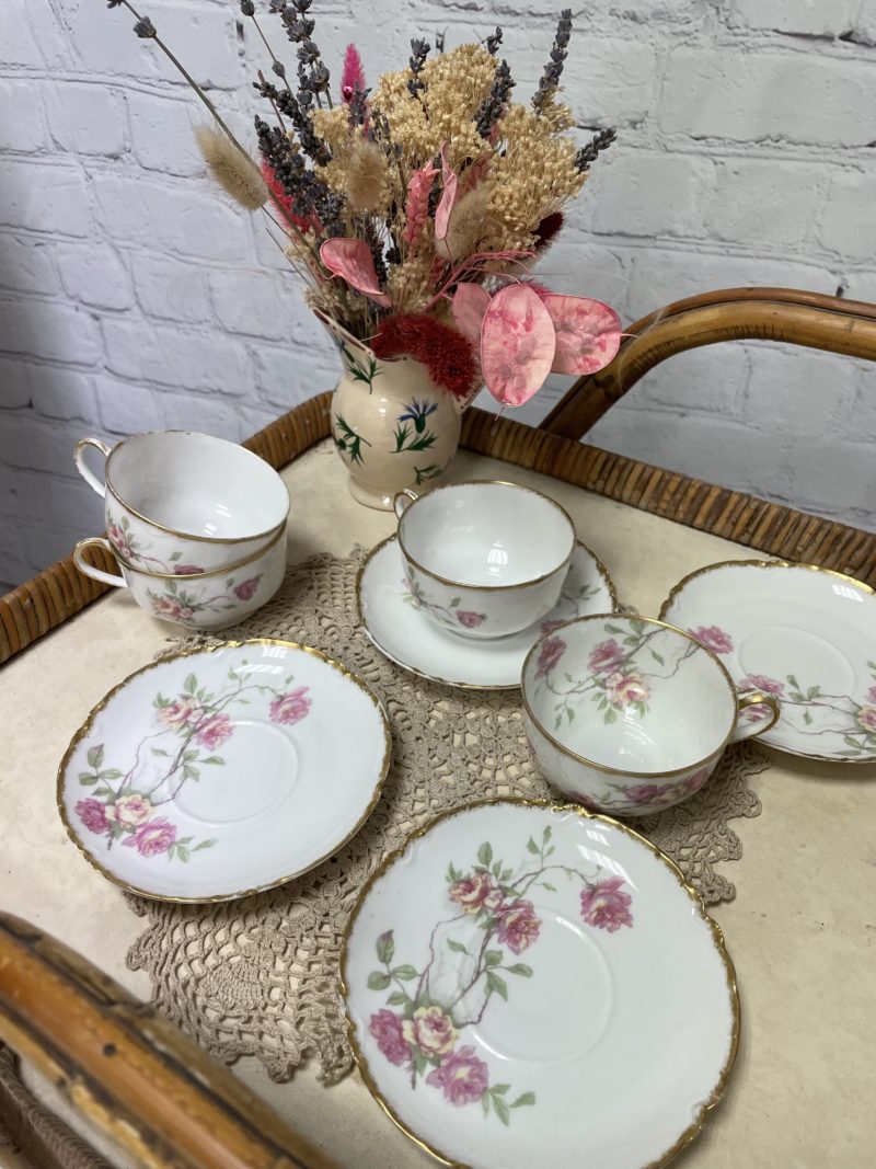 service the tassee soucoup porcelaine haviland decor maubert aine