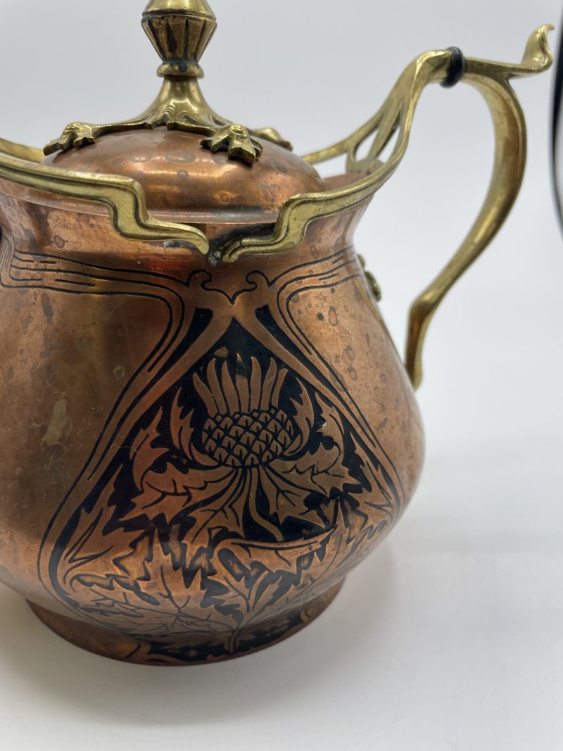 Service théière vintage en cuivre – Image 15