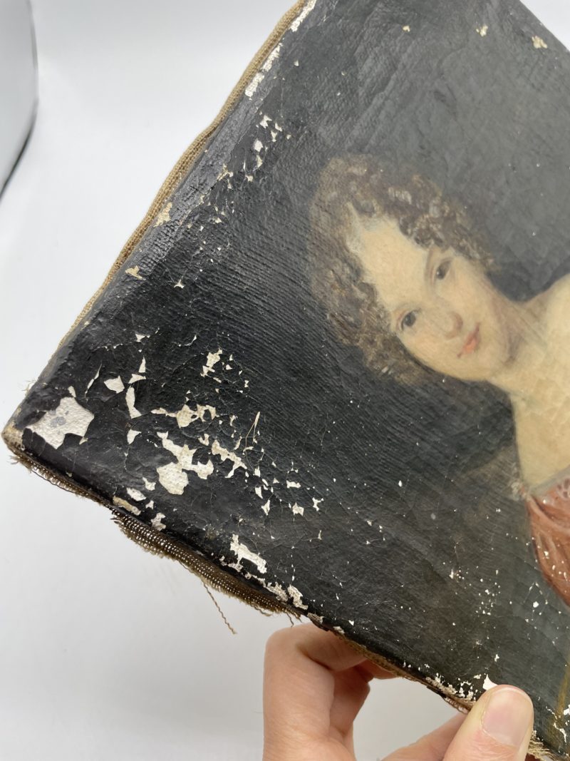 Toile portrait huile sur toile vintage – Image 4