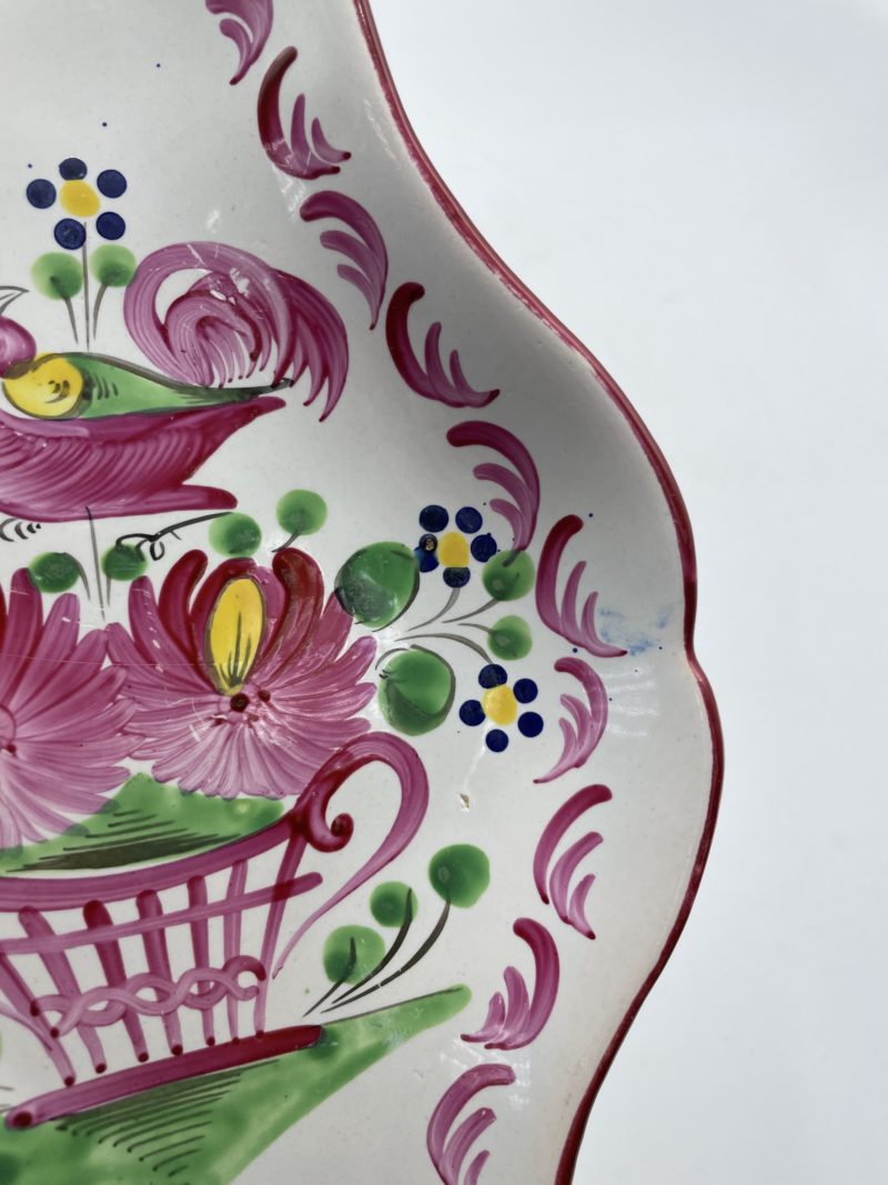 Trio plat de service vintage céramique décor coq K & G Saint Clément – Image 8