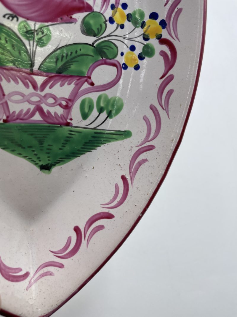 Trio plat de service vintage céramique décor coq K & G Saint Clément – Image 2