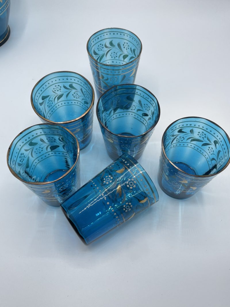 Service en verre bleuet carafe – Image 5