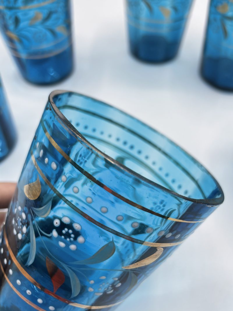 Service en verre bleuet carafe – Image 2