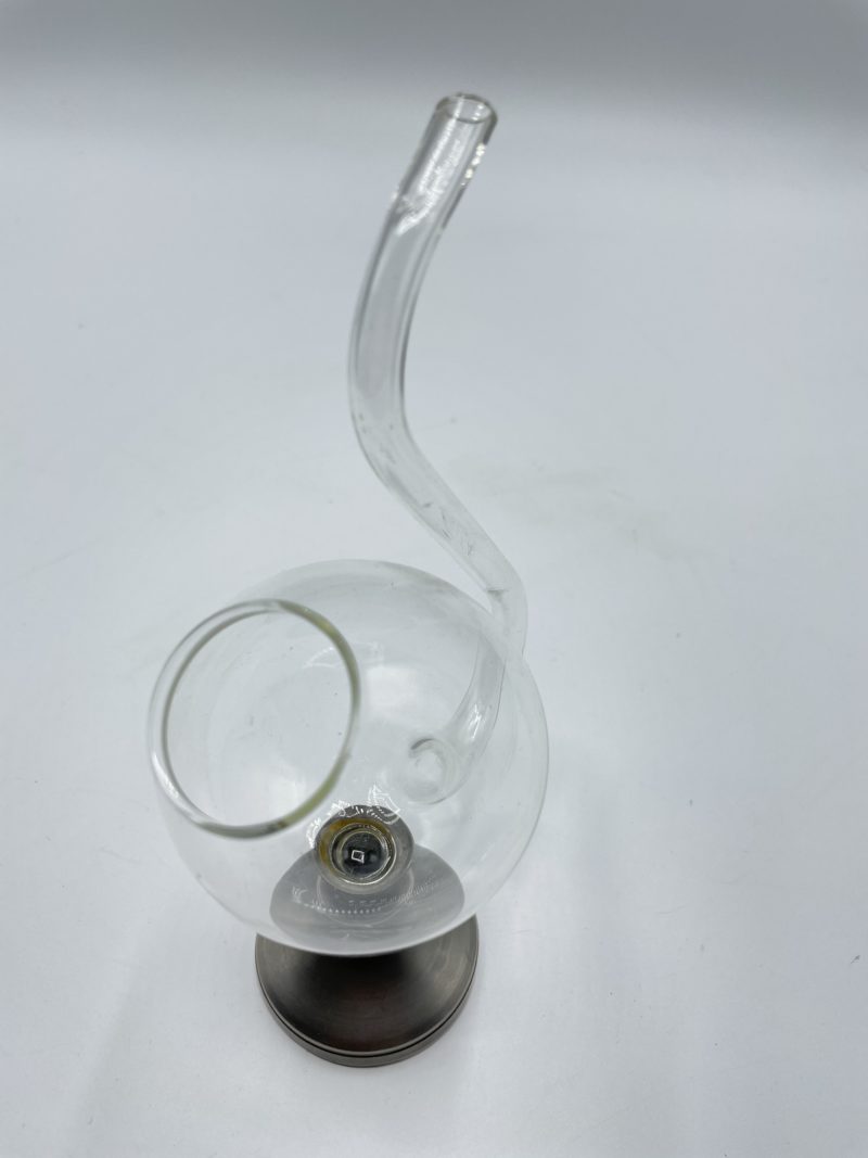 Pipe à cognac en verre et étain – Image 3