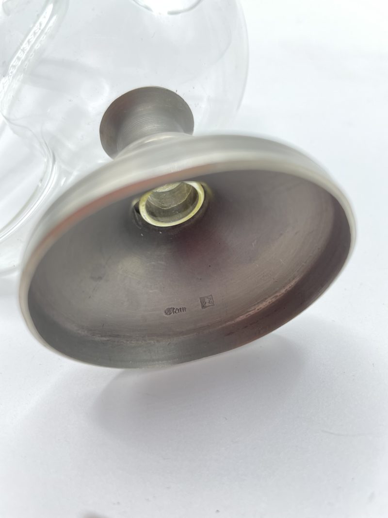 Pipe à cognac en verre et étain – Image 2