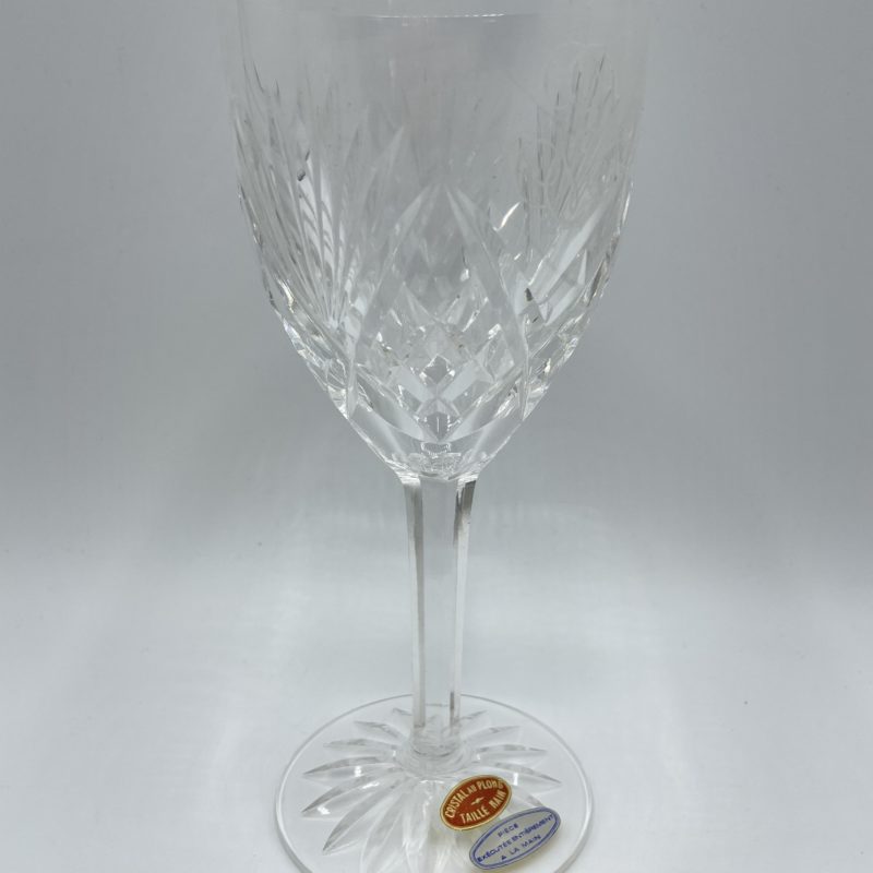 verre cristal taille initiale monogramme vaisselle vintage