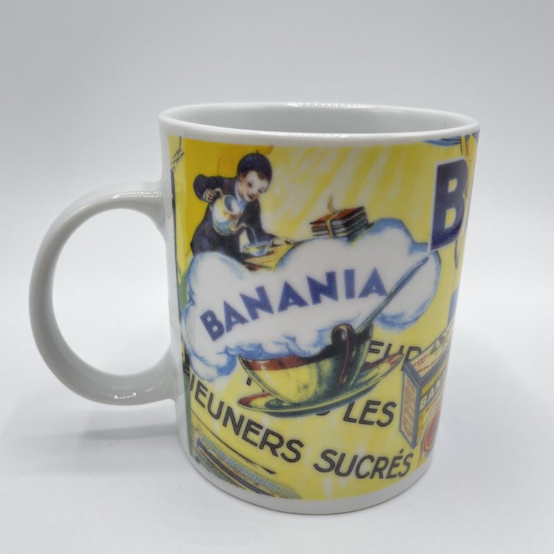 mug vintage banania faience