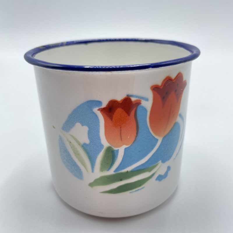 tasse email vintage emaille coquelicot vaisselle vintage