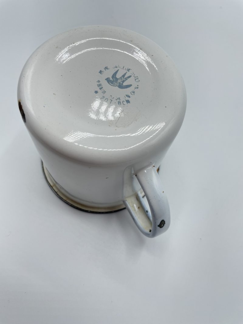 Tasse émaillée vintage coquelicots – Image 3