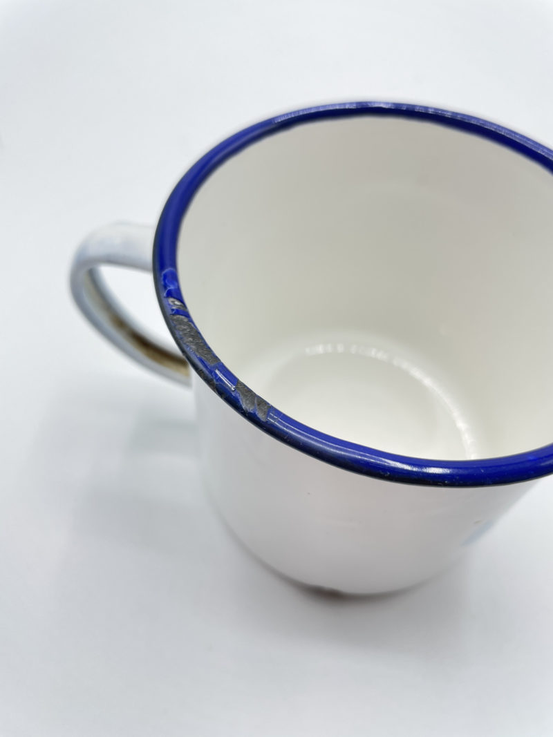 Tasse émaillée vintage coquelicots – Image 6