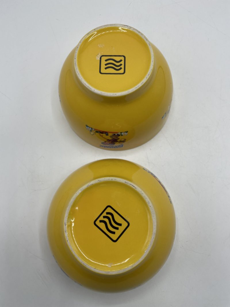 Duo bols Banania jaunes édition limitée décors Pâques – Image 11