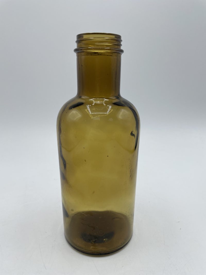 Bouteille vintage en verre soufflé ambré apothicaire contenance 900ml – Image 3