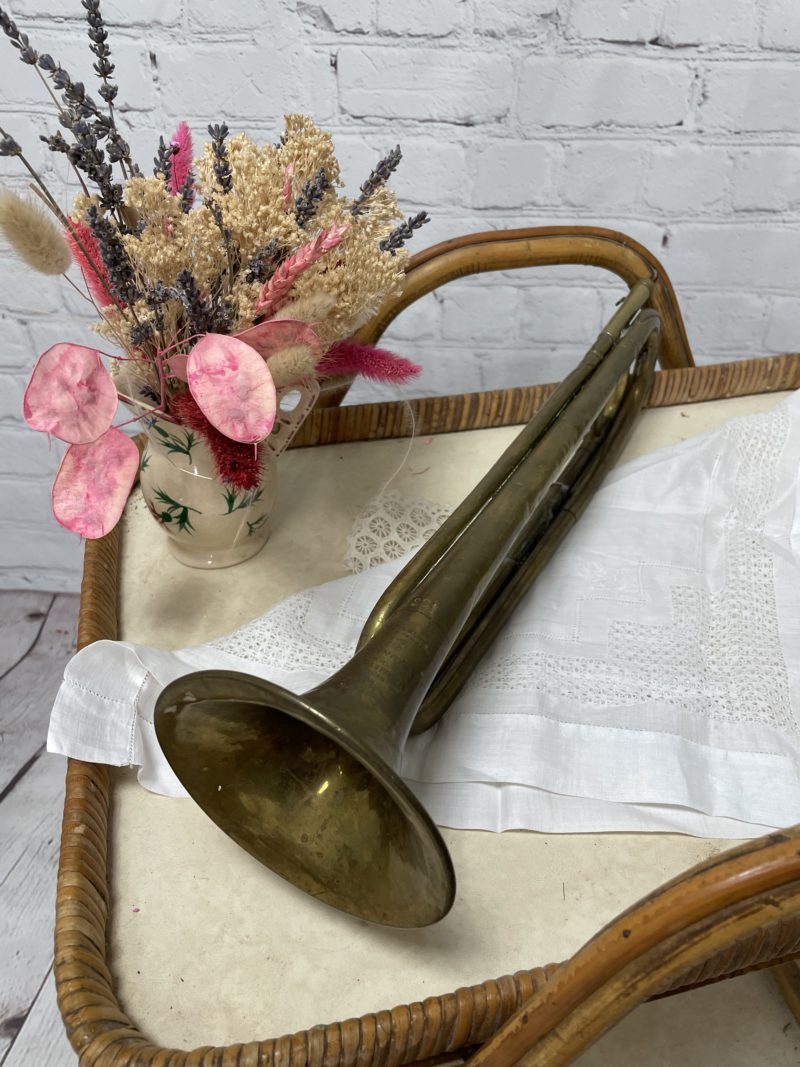 clairon trompette cavalerie vintage laiton ancien collection couesnon