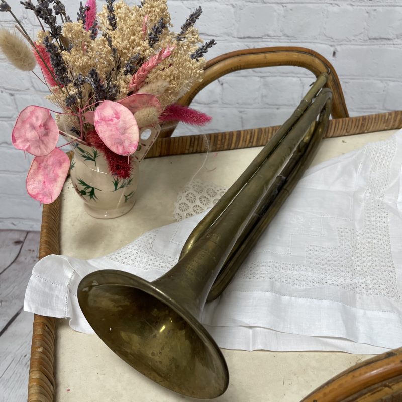 clairon trompette cavalerie vintage laiton ancien collection couesnon